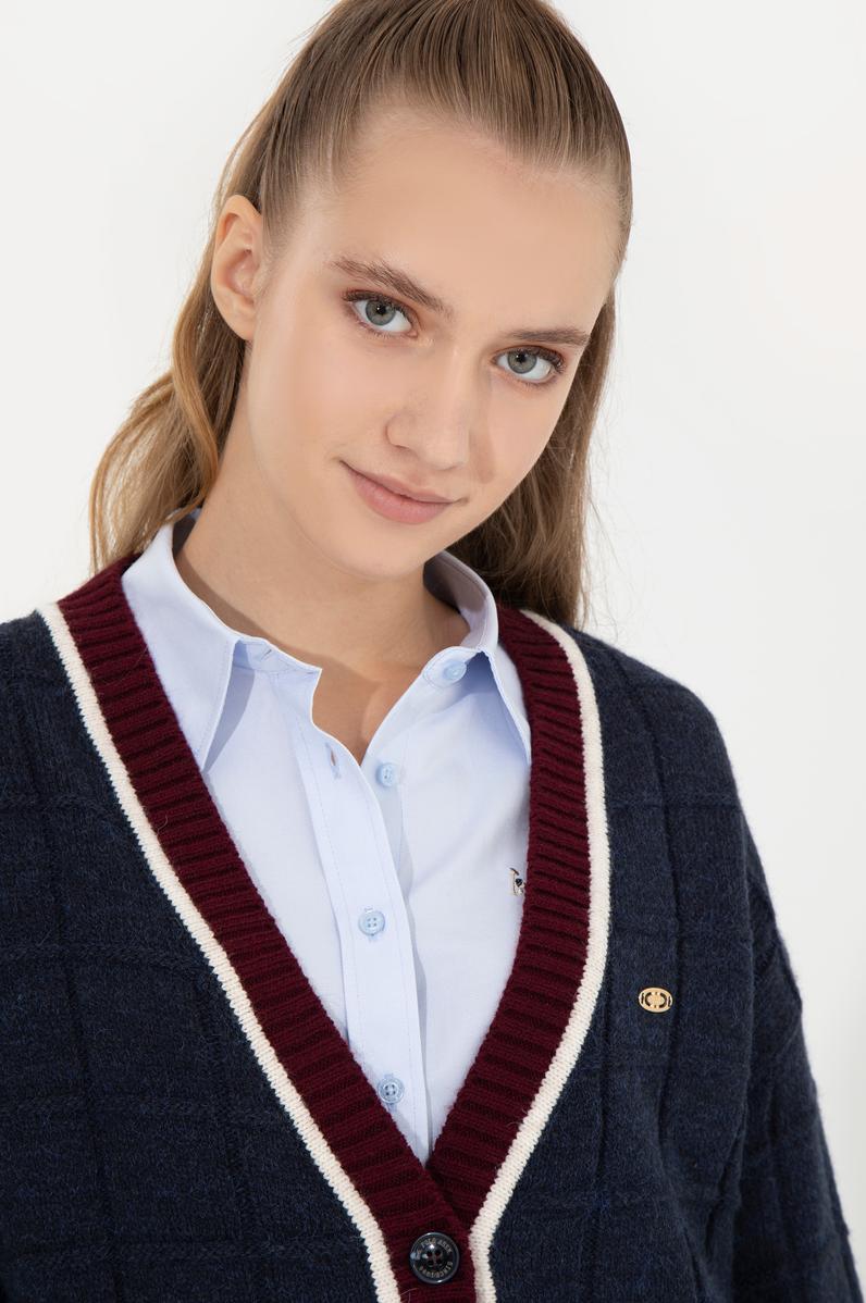 Kadın Lacivert Triko Hırka