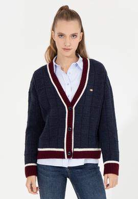 Kadın Lacivert Triko Hırka - 50256624007