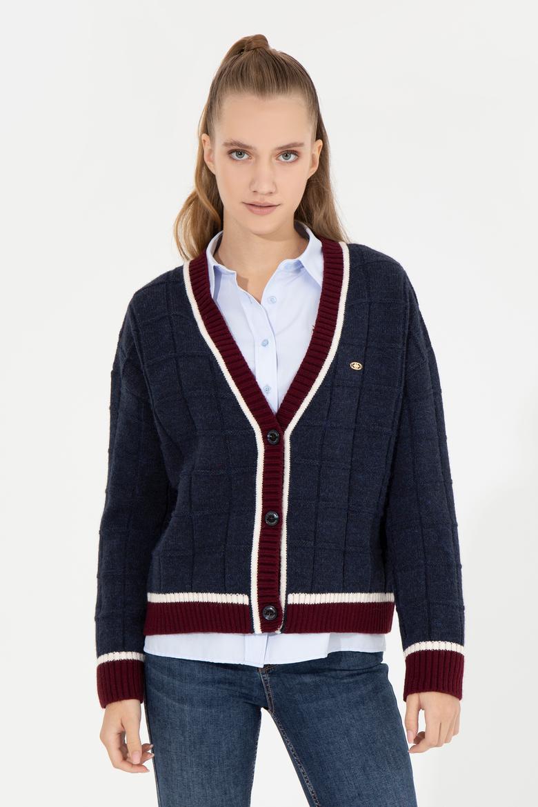 Kadın Lacivert Triko Hırka - 50256624007