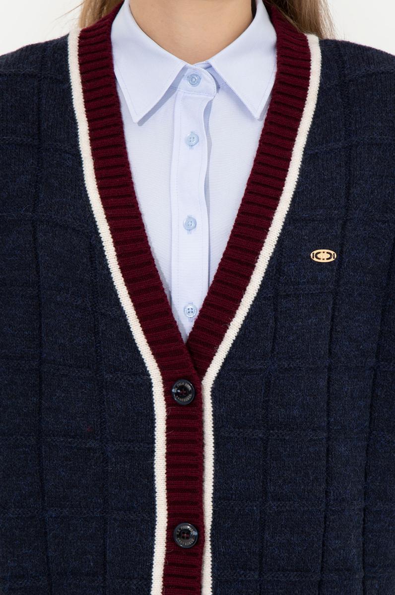 Kadın Lacivert Triko Hırka