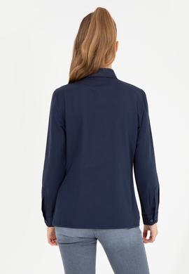Kadın Lacivert Uzun Kollu Basic Gömlek - 50256672045