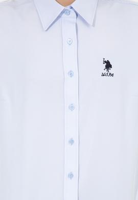 Kadın Açık Mavi Uzun Kollu Basic Gömlek - 50256640005