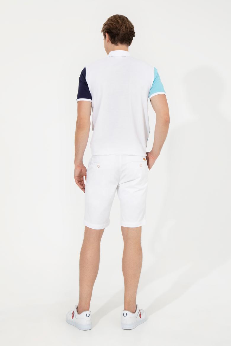 Erkek Beyaz Dokuma Şort - 50249295003