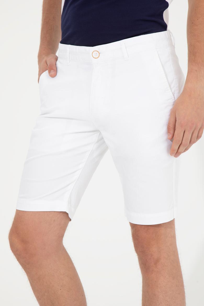 Erkek Beyaz Dokuma Şort - 50249295003