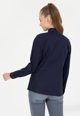 Kadın Lacivert Uzun Kollu Basic Gömlek - 50256970020