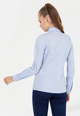 Kadın Açık Mavi Uzun Kollu Basic Gömlek - 50256721004