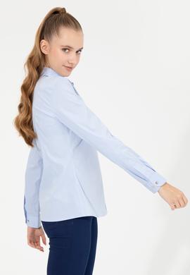 Kadın Açık Mavi Uzun Kollu Basic Gömlek - 50256721004