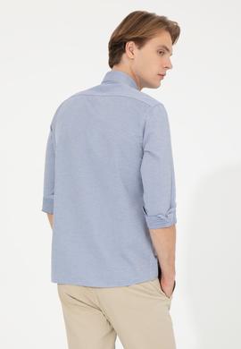 Erkek Lacivert Uzun Kollu Basic Gömlek - 50249490042