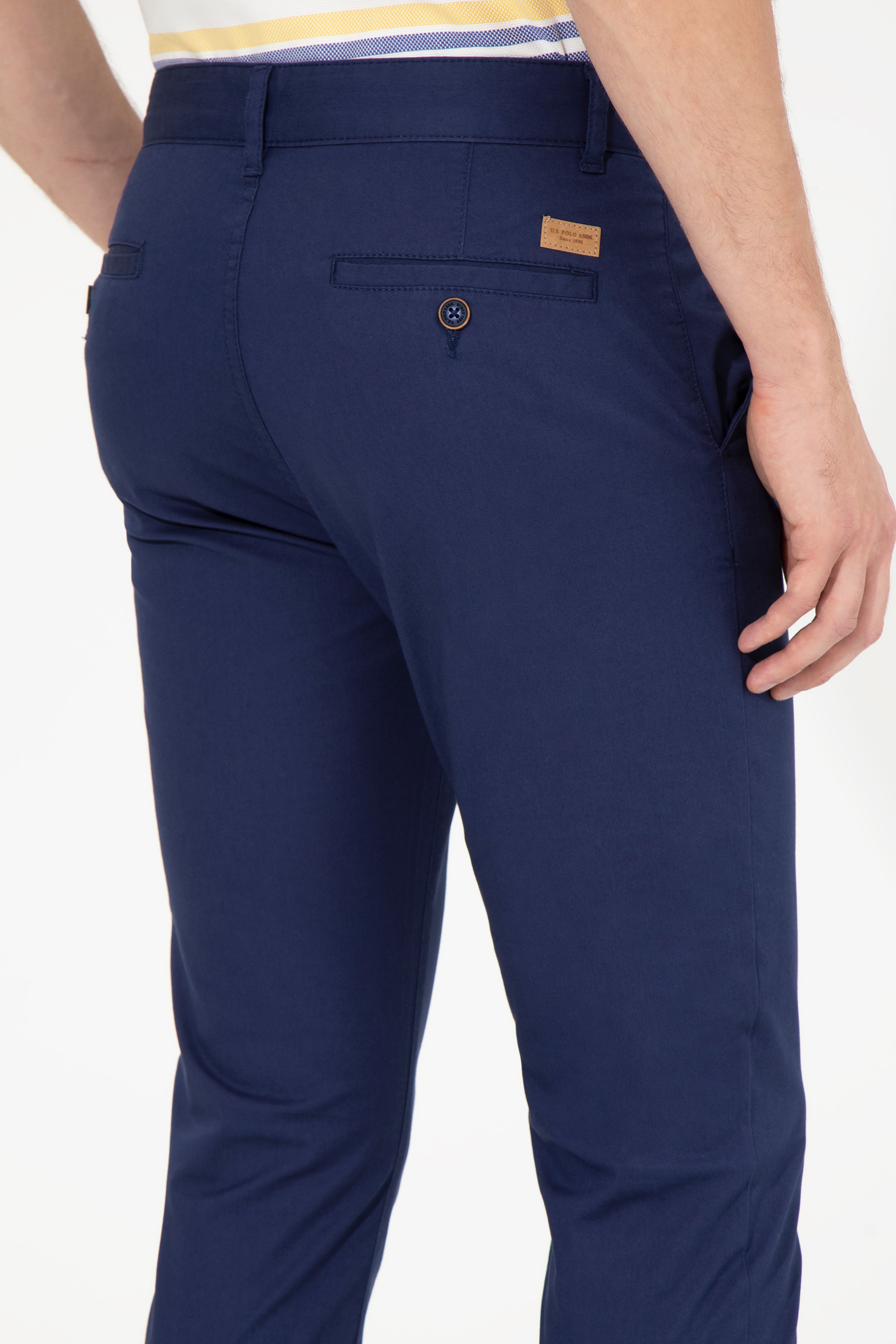 Erkek Slim Fit Lacivert Kanvas Pantolon