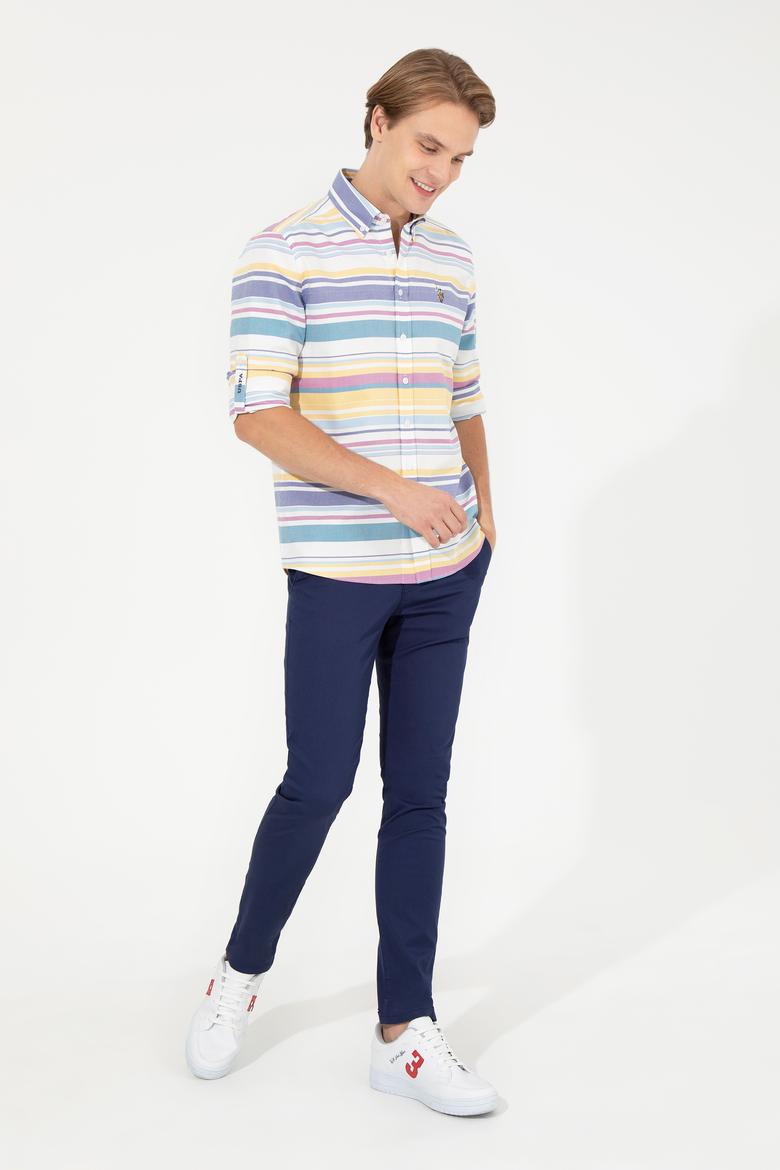 Erkek Lacivert Kanvas Pantolon