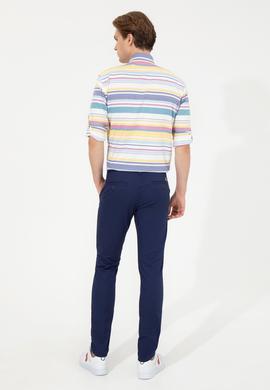 Erkek Lacivert Kanvas Pantolon - 50246138005