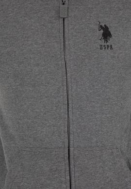 Erkek Antrasit Melanj Kapüşonlu Örme Hırka - 50253132019