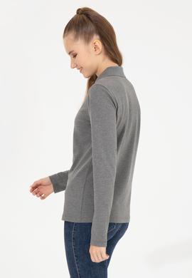 Kadın Antrasit Melanj Basic Sweatshirt - 50256259131