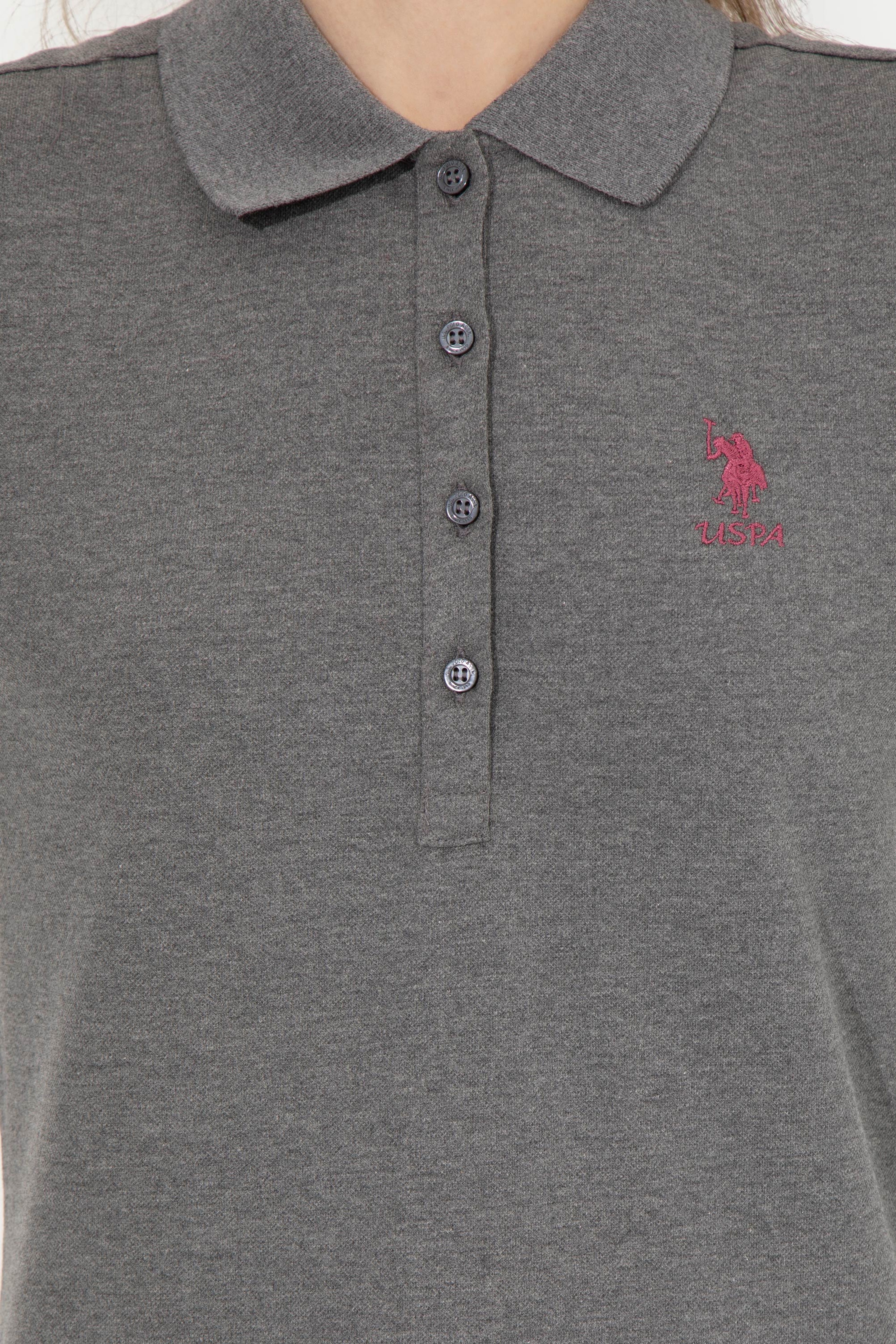 Kadın Antrasit Melanj Basic Sweatshirt - Image 6