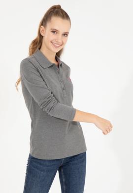 Kadın Antrasit Melanj Basic Sweatshirt - 50256259131