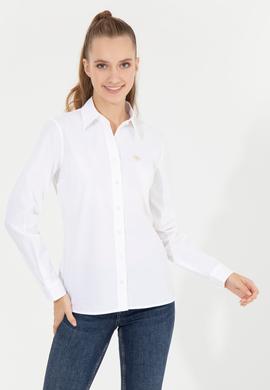 Kadın Beyaz Uzun Kollu Basic Gömlek - 50256970012