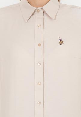 Kadın Camel Uzun Kollu Basic Gömlek - 50256672029