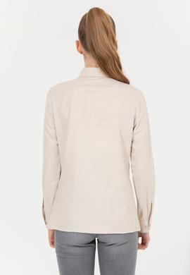 Kadın Camel Uzun Kollu Basic Gömlek - 50256672029