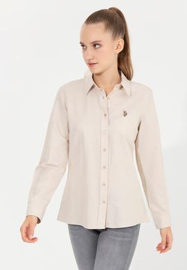 Kadın Camel Uzun Kollu Basic Gömlek - 50256672029