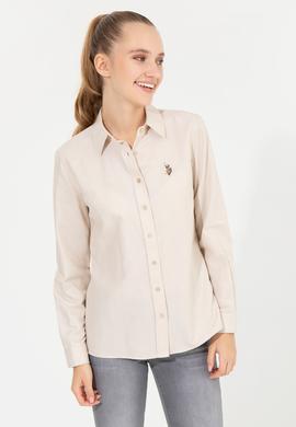Kadın Camel Uzun Kollu Basic Gömlek - 50256672029