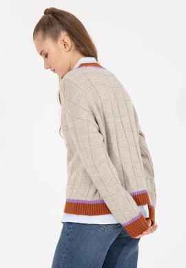 Kadın Taş Melanj Triko Hırka - 50256624021