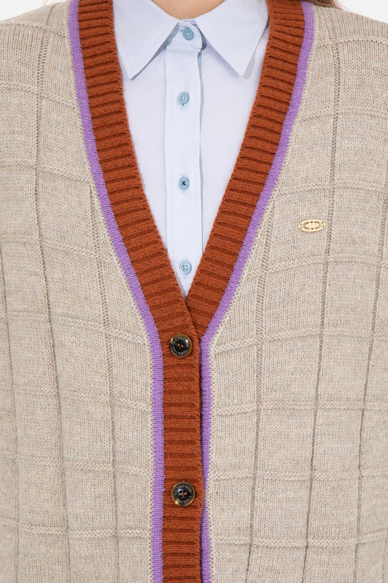 Kadın Taş Melanj Triko Hırka - 50256624021