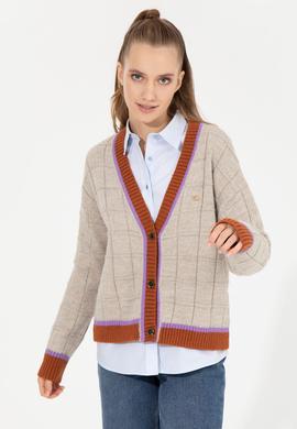 Kadın Taş Melanj Triko Hırka - 50256624021