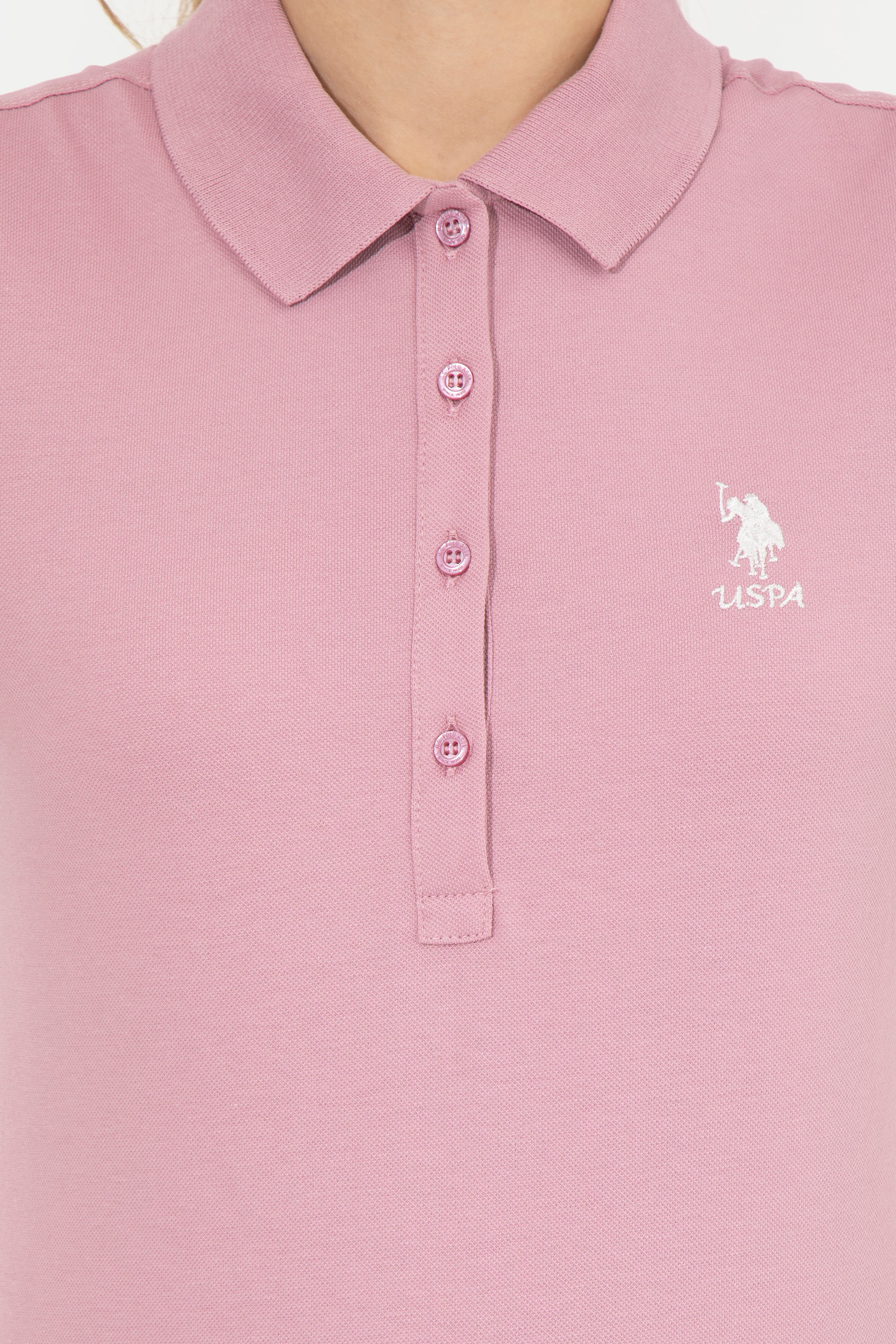 Kadın Manolya Basic Polo Yaka Tişört - Image 6