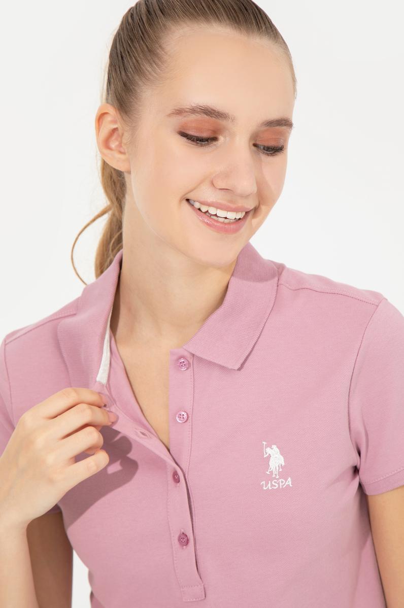 Kadın Manolya Basic Polo Yaka Tişört