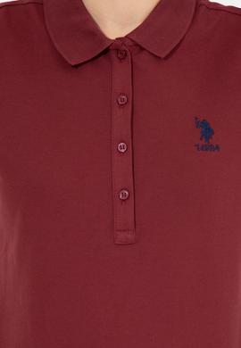 Kadın Vİşne Basic Polo Yaka Tişört - 50256287070