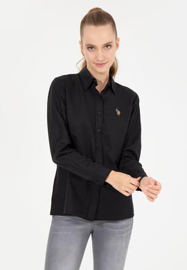 Kadın Siyah Uzun Kollu Basic Gömlek - 50256672058