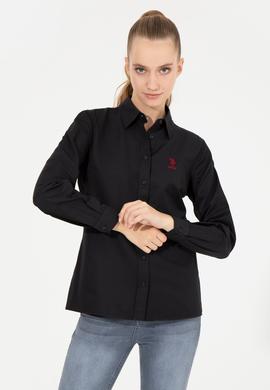 Kadın Siyah Uzun Kollu Basic Gömlek - 50256640027