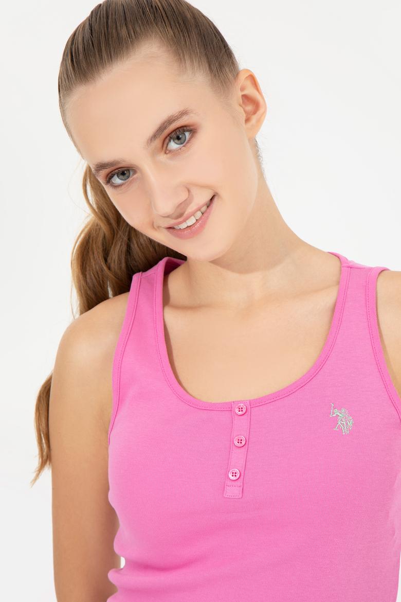 Kadın Pembe Basic Tişört - 50246321054