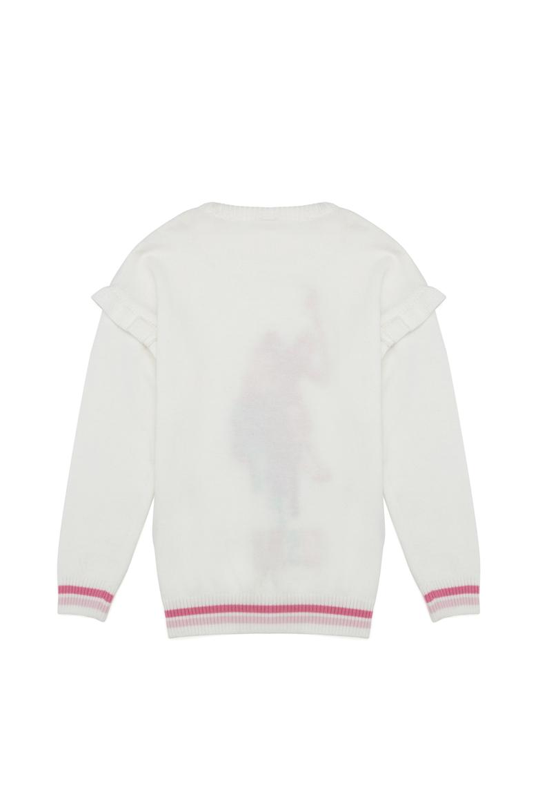 Kız Çocuk Beyaz Triko Kazak - 50206161015