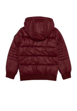 Erkek Çocuk Bordo Kapüşonlu Mont - 50255852016