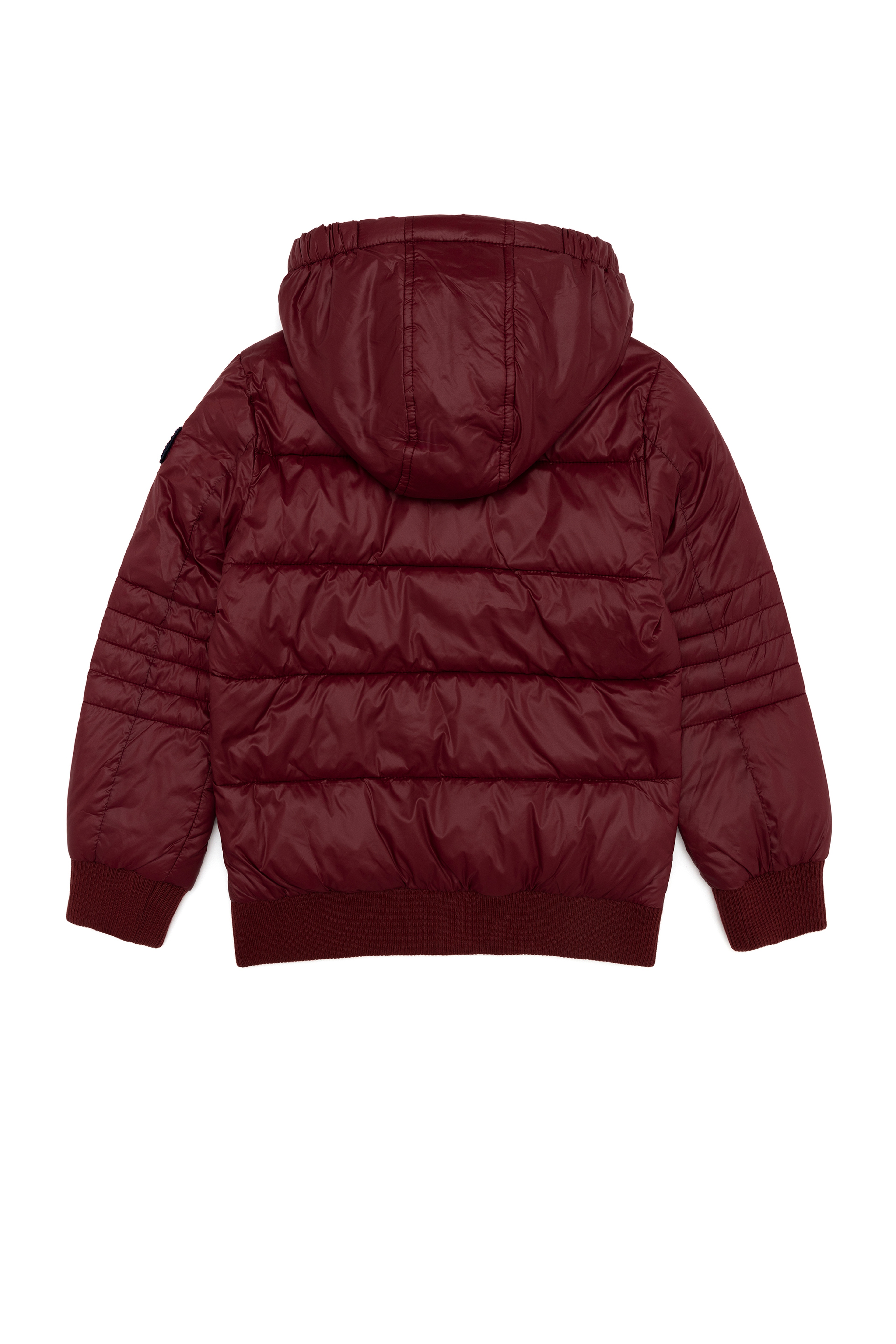 Erkek Çocuk Bordo Kapüşonlu Mont