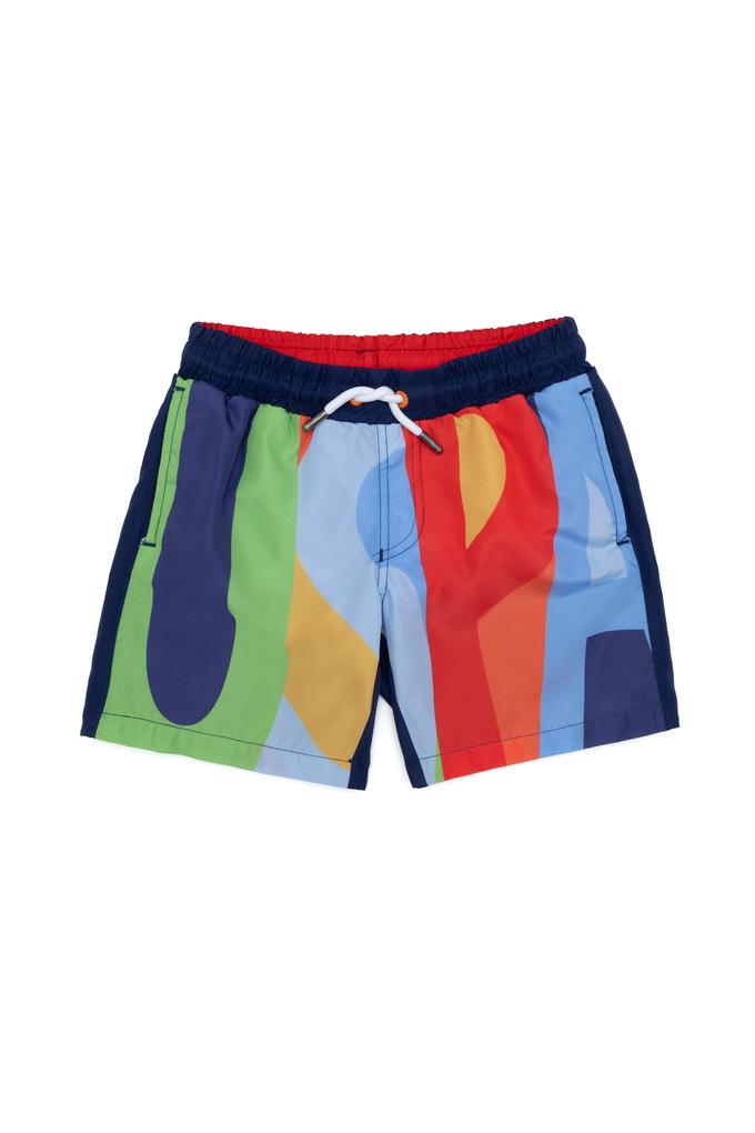 Erkek Çocuk Kırmızı Deniz Şortu