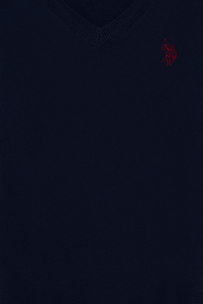 Erkek Çocuk Lacivert V Yaka Triko Kazak - 50257649010