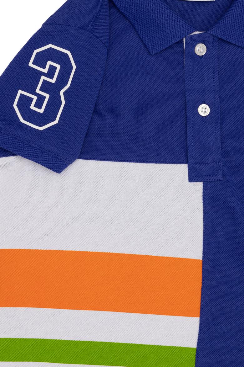 Erkek Çocuk Mavi Polo Yaka Tişört - 50248432001