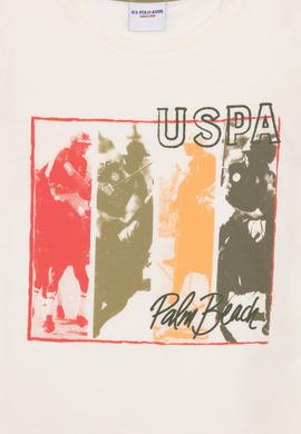 Erkek Çocuk Krem Bisiklet Yaka Tişört - 50253257014