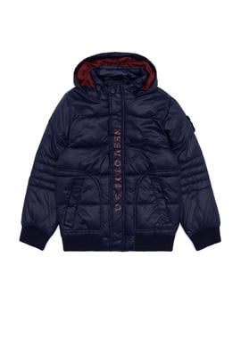 Erkek Çocuk Lacivert Kapüşonlu Mont - 50255852005