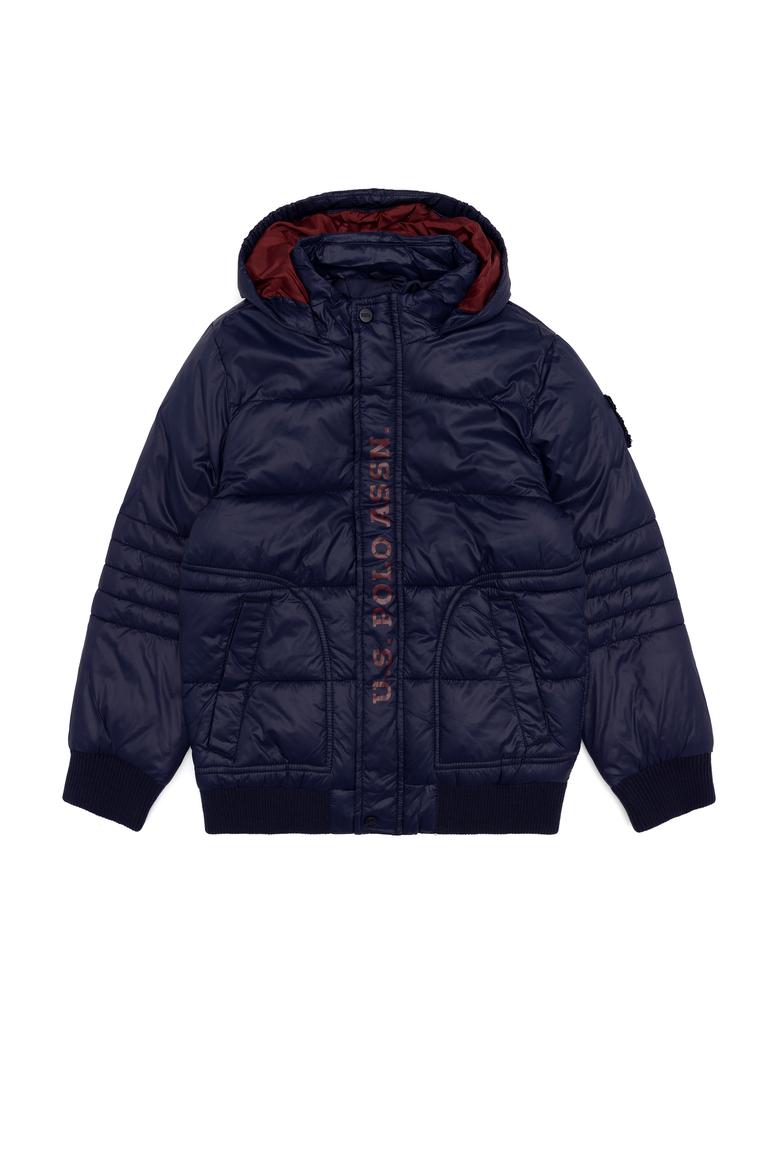 Erkek Çocuk Lacivert Kapüşonlu Mont