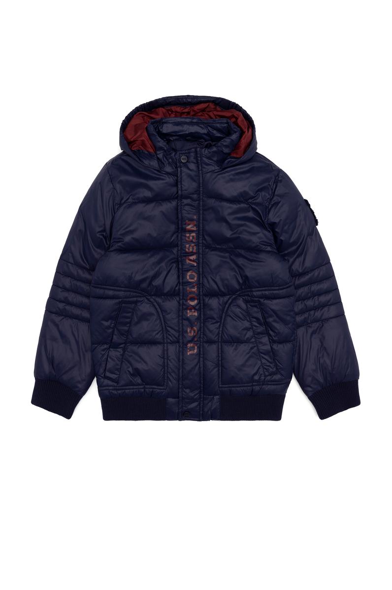 Erkek Çocuk Lacivert Kapüşonlu Mont