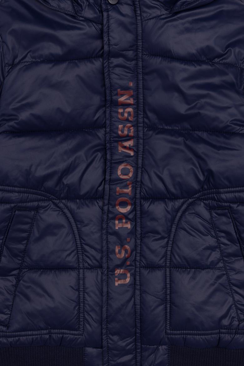 Erkek Çocuk Lacivert Kapüşonlu Mont - 50255852005