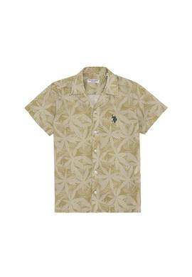 Erkek Çocuk Haki Kısa Kollu Gömlek - 50254548004