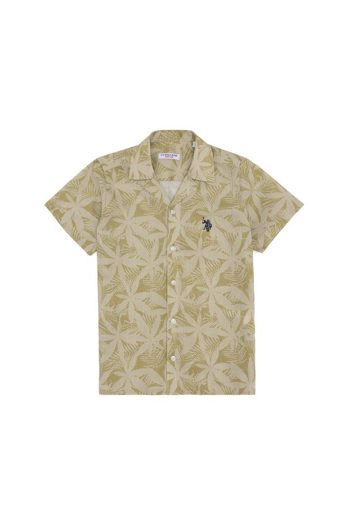 Erkek Çocuk Haki Kısa Kollu Gömlek