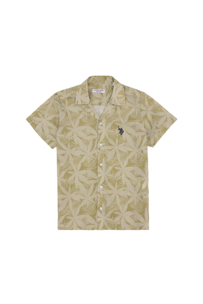 Erkek Çocuk Haki Kısa Kollu Gömlek