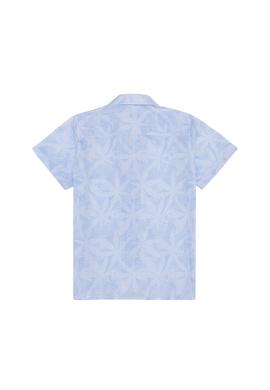 Erkek Çocuk Mavi Kısa Kollu Gömlek - 50254548016