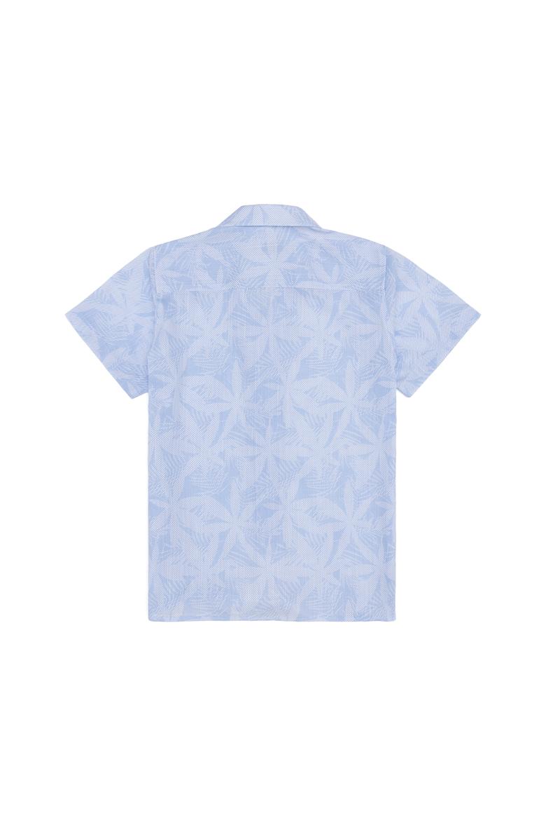 Erkek Çocuk Mavi Kısa Kollu Gömlek - 50254548016