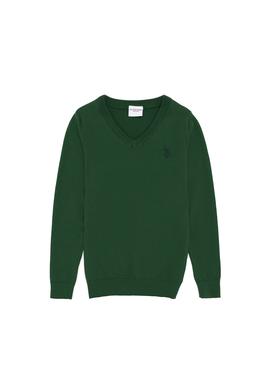 Erkek Çocuk Yeşil V - Yaka Triko Kazak - 50257649050